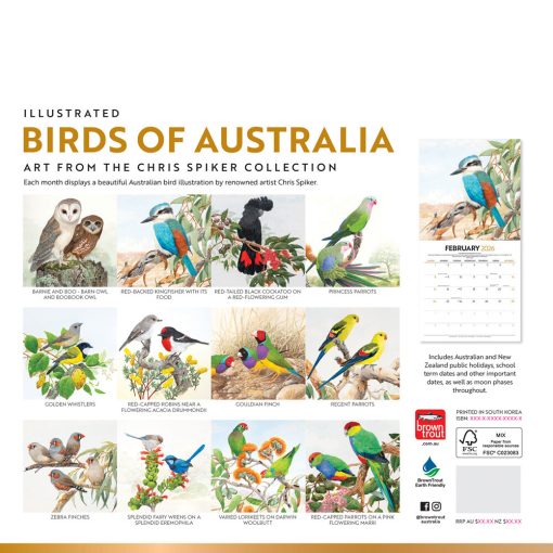 Illustrated Birds of Australia 2026 Square