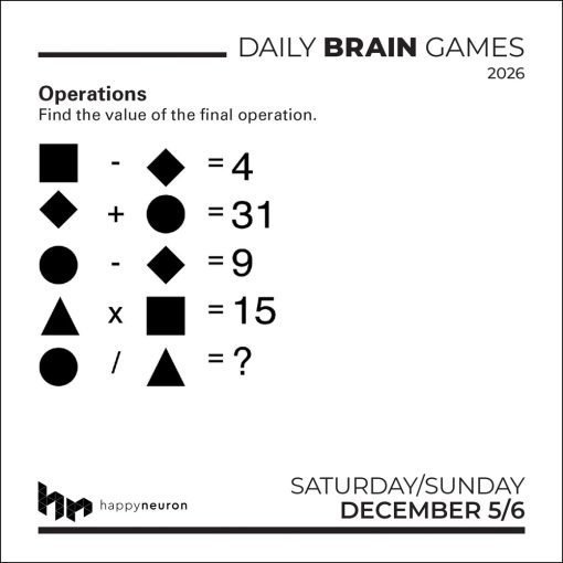 Daily Brain Games 2026 Boxed