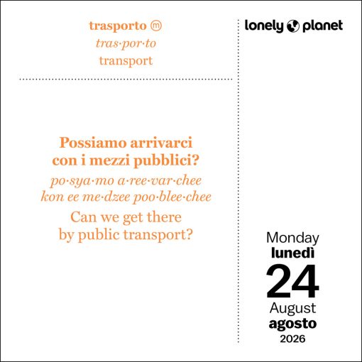 Lonely Planet: Italian Phrasebook 2026 Boxed