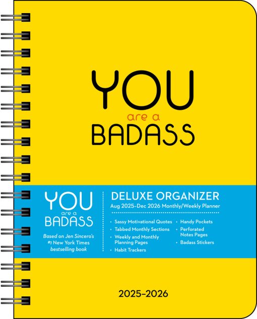 You Are A Badass Deluxe Organizer 17-Month 2025-2026 Planner