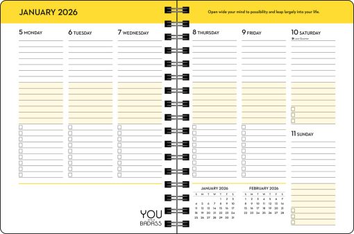 You Are A Badass Deluxe Organizer 17-Month 2025-2026 Planner