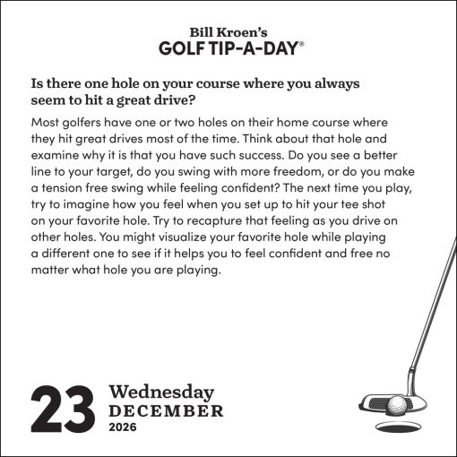 Bill Kroen's Golf Tip-A-Day 2026 Boxed